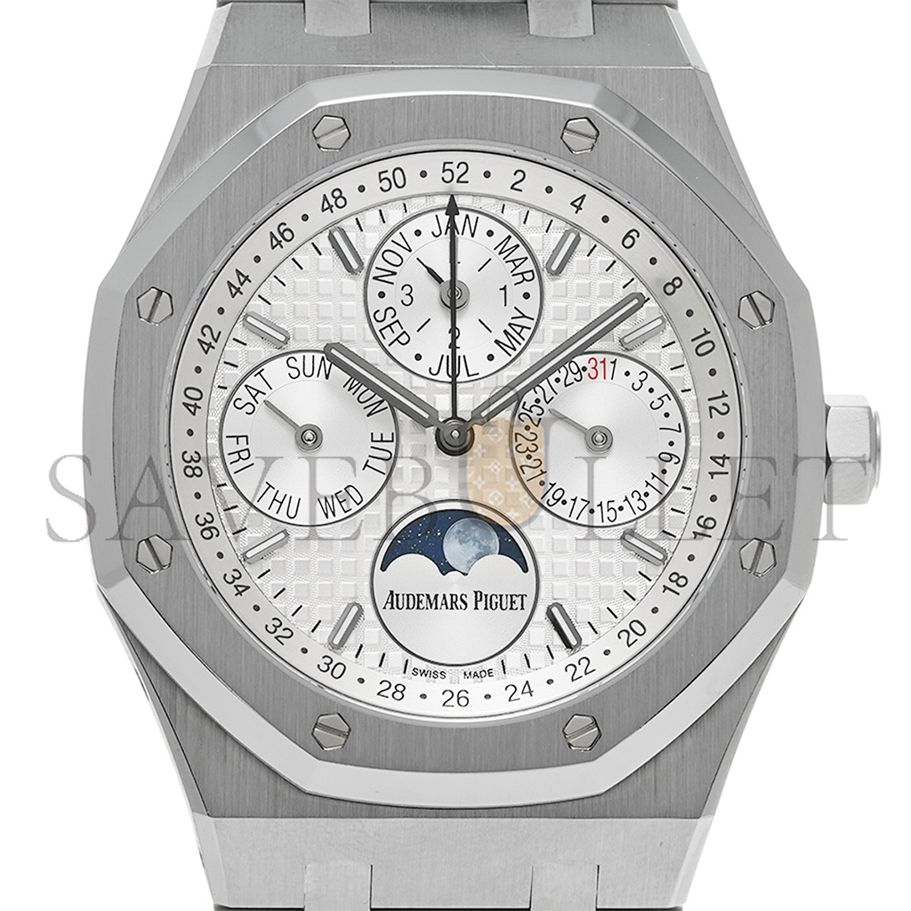 AUDEMARS PIGUET ROYAL OAK PERPETUAL CALENDAR STEEL WHITE DIAL 41MM WATCH 26574ST.OO.1220ST.01